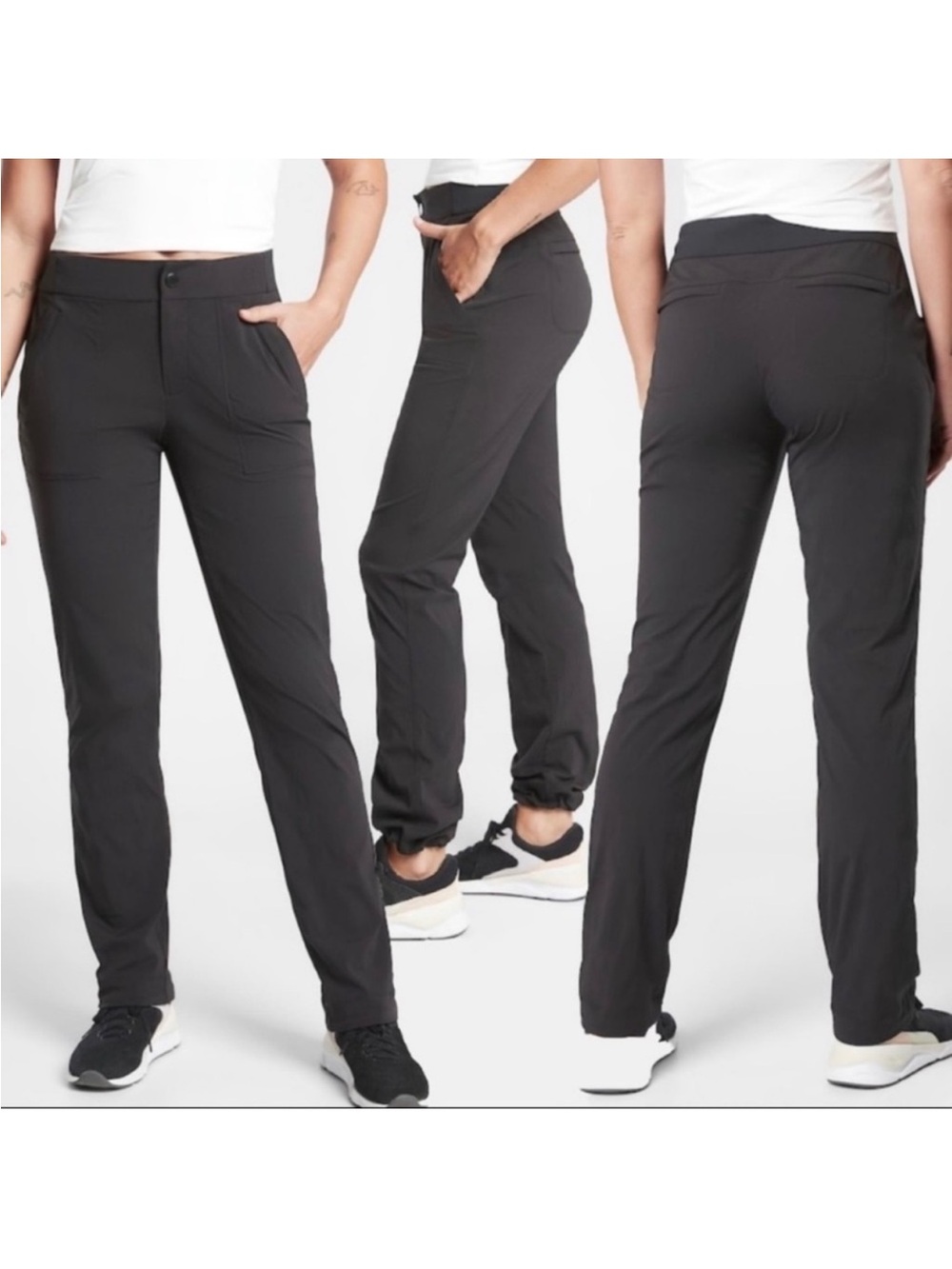 Athleta Women’s Black Hiking Trekkie Pants Size 8